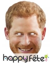Masque du Prince Harry en carton plat