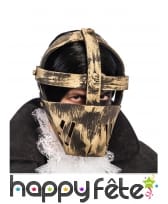 Masque du prisonnier effet acier adulte