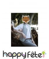 Masque de renard dessiné en papier, image 1