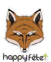 Masque de renard dessiné en papier
