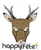 Masque de renne dessiné en papier
