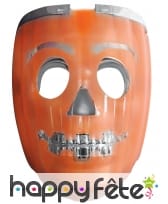 Masque de robot citrouille lumineux
