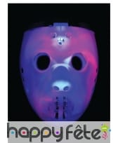 Masque de robot joueur de hockey lumineux, image 1