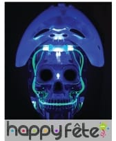 Masque de robot joueur de hockey lumineux, image 3