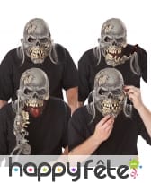 Masque de squelette zombie à machoir détachable