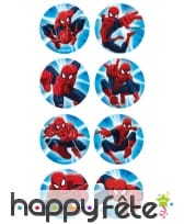 Minis disques Spiderman en sucre de 34mm, image 1