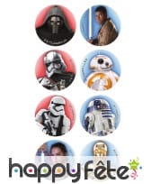 Minis disques Star Wars en sucre de 34mm, image 1