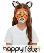 Maquillage de tigre queue et oreilles pour enfant, image 1