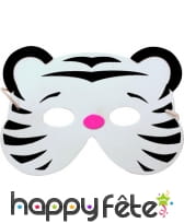 Masque de tigre blanc en mousse