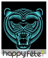 Masque de tigre LED réactif à la musique, adulte, image 1
