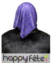 Masque de vieille dame avec foulard violet, image 1