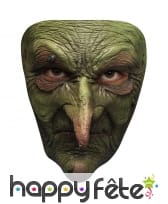 Masque de vilaine sorcière verte