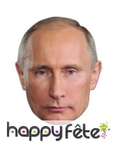 Masque de Vladimir poutine en carton plat