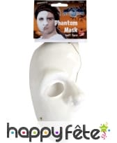 Masque demi-visage fantôme blanc, image 1