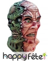 Masque double visage homme squelette
