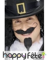 Moustache et barbiche noire de mousquetaire, image 1