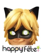 Masque en carton de Miraculous le chat noir, enfant