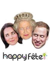 Masques en carton de la famille royale Anglaise, image 2