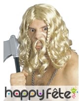 Moustache et perruque blonde de viking