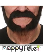 Moustaches et rouflaquettes brunes