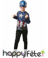Masque et T-shirt de Captain America pour enfant, image 1