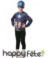 Masque et T-shirt de Captain America pour enfant