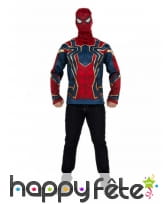 Masque et T-shirt de Iron Spiderman, adulte