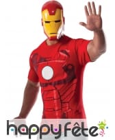 Masque et T-shirt Iron man pour homme