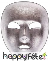 Masque facial argenté uni