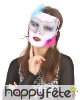 Masque facial blanc uni en plastique souple, image 1