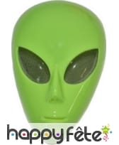 Masque facial d'alien vert