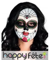 Masque facial Dia de los muertos et araignées