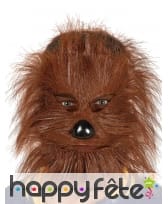 Masque facial loup garou poils ébouriffés adulte