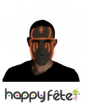 Masque facial noir lumineux pour adulte