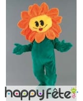 Mascotte fleur orange