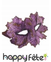 Masque feuille violet, en tissu, image 1