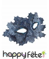 Masque grande feuille recouvert d'éclats bleus, image 1