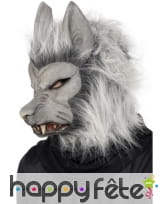Masque gris loup garou souple