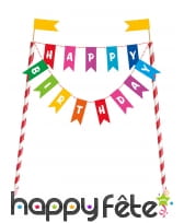 Montage Happy Bithday pour gâteau