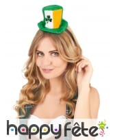 Mini haut de forme Irlandais avec trèfle, image 1