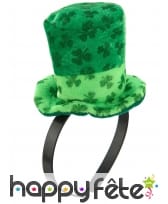 Mini haut de forme Irlandais imprimé trèfles, image 1