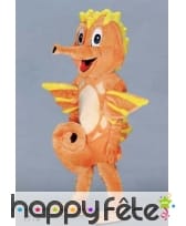 Mascotte hippocampe orange