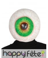 Masque intégral d'un oeil géant injecté de sang