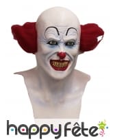 Masque intégral de clown terrifiant avec cou