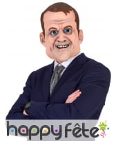Masque intégral de Emmanuel Macron, humoristique