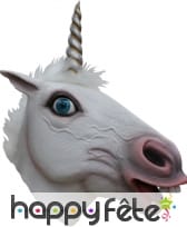 Masque intégral de licorne blanche, image 1