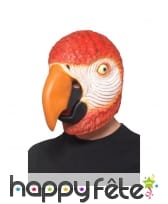 Masque intégral de perroquet, en latex