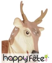 Masque intégral de Renne en latex souple adulte