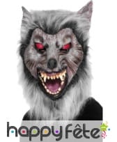 Masque loup avec cheveux
