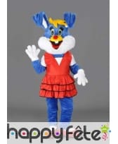 Mascotte lapine bleue